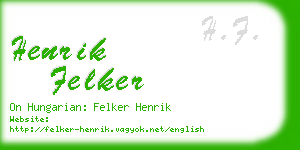 henrik felker business card